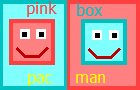 pink box : pac man