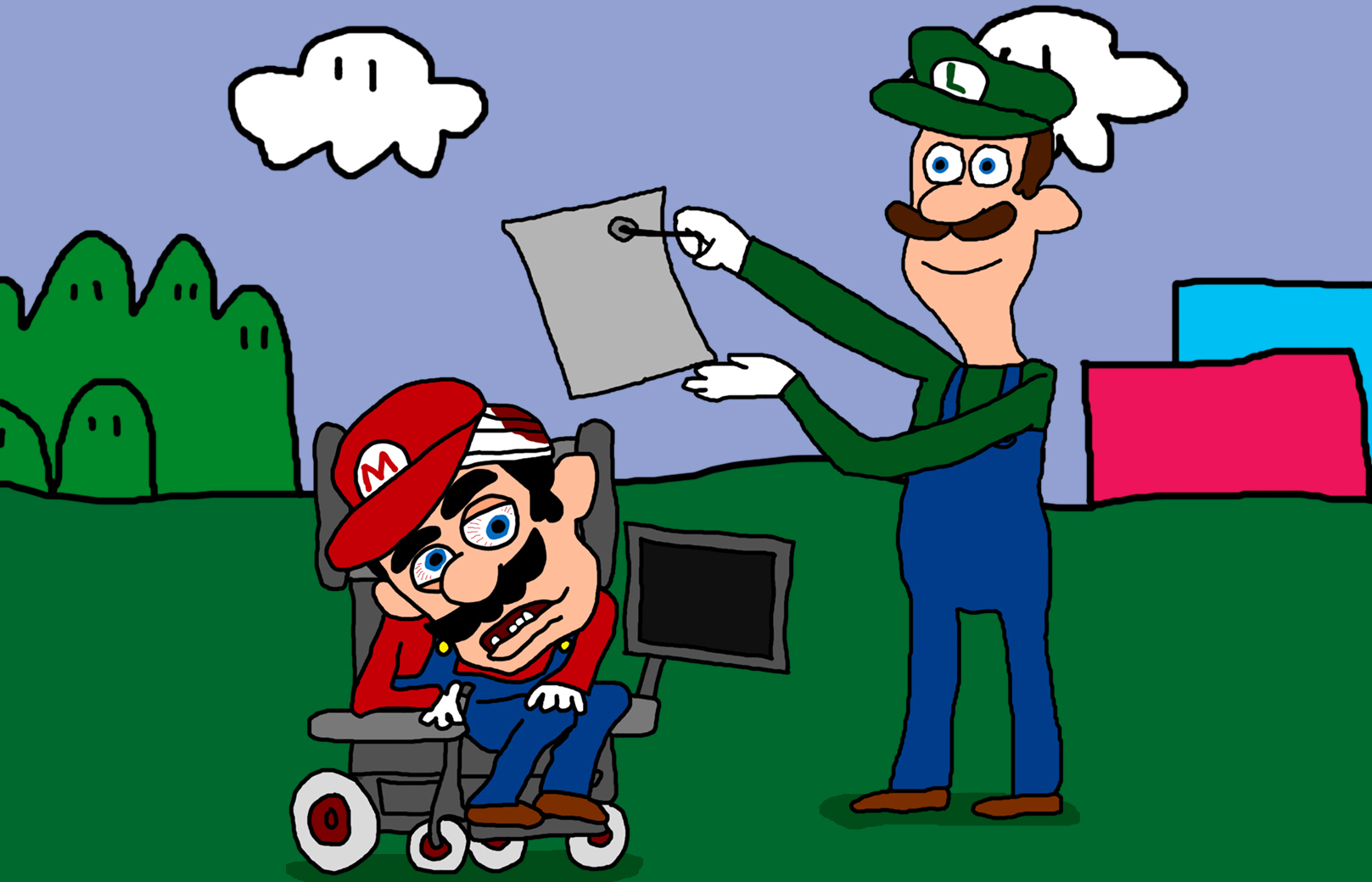 Handicapped Mario Does Th