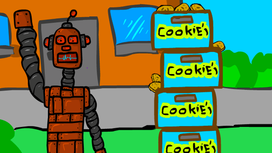 how ROBOTs sell cookies!