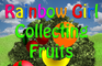 Rainbow Girl Collecting Fruits