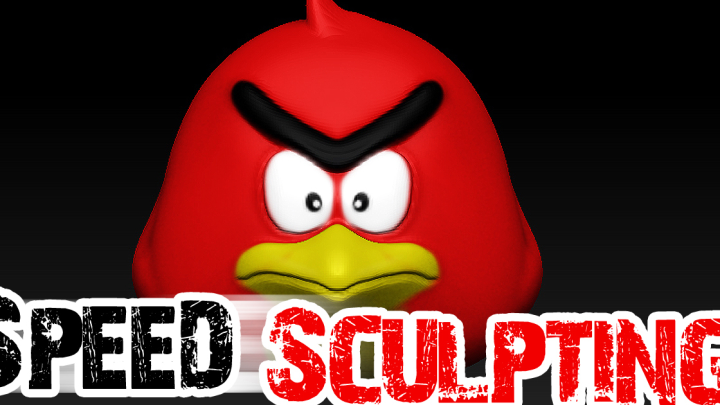 Speed 3D Sculpting "Angry Bird"
