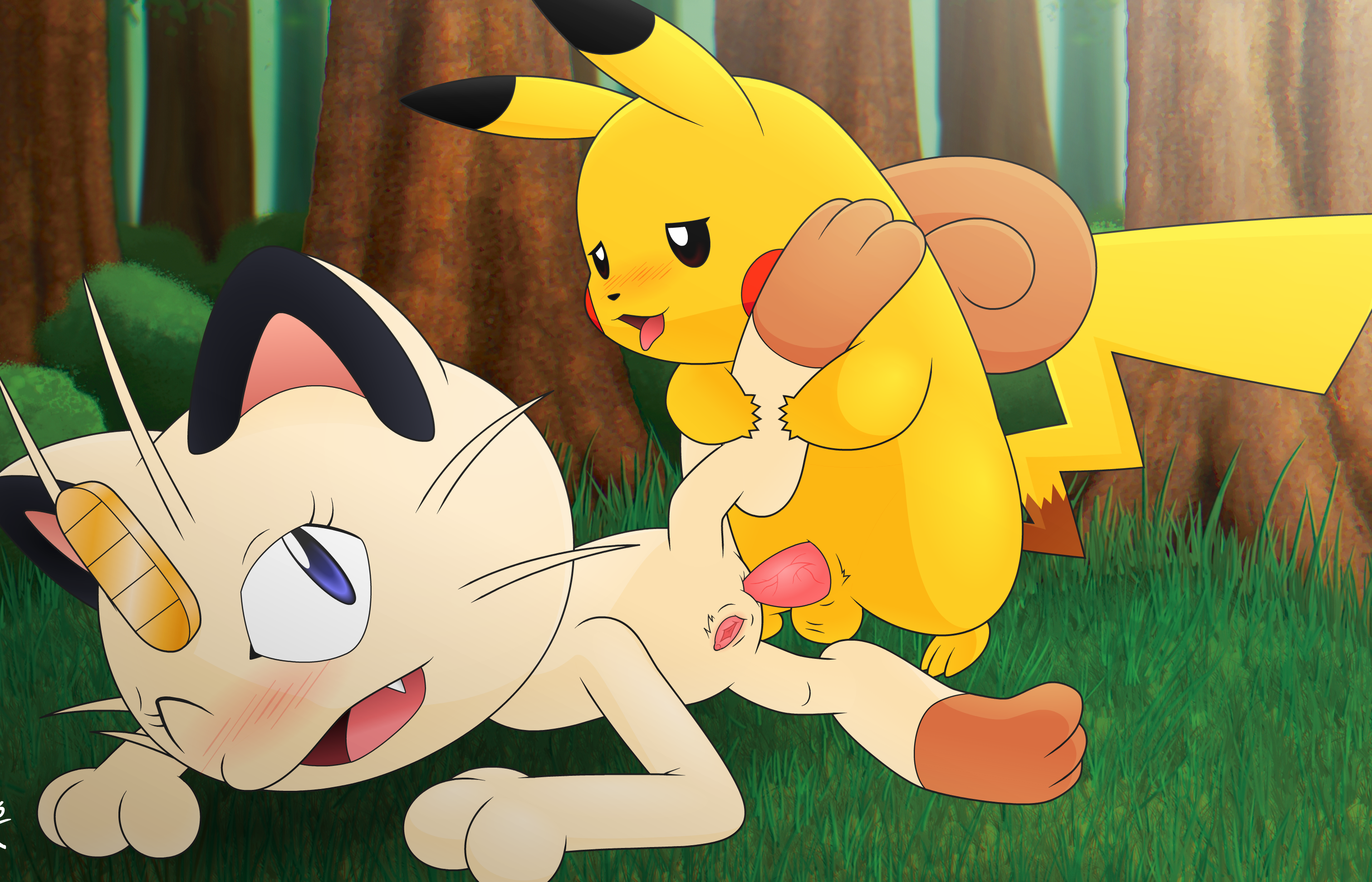 Pikachu M - Meowth F