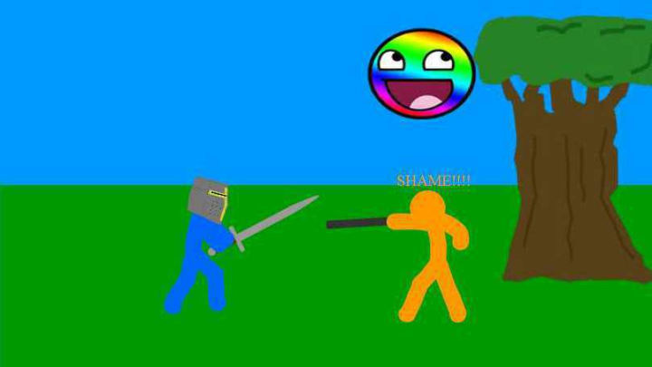 Some Knight vs A Guy With A Stick