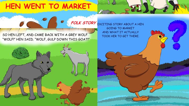 Children's Book "Hen Went to Market"