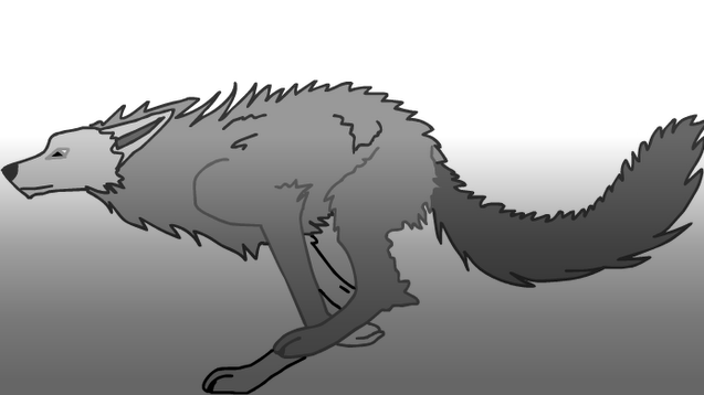 Wolf running animation