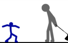 Some Stick Figures Fight Over A Cookie