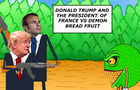 Donald trump and the president of France vs demon bread fruit