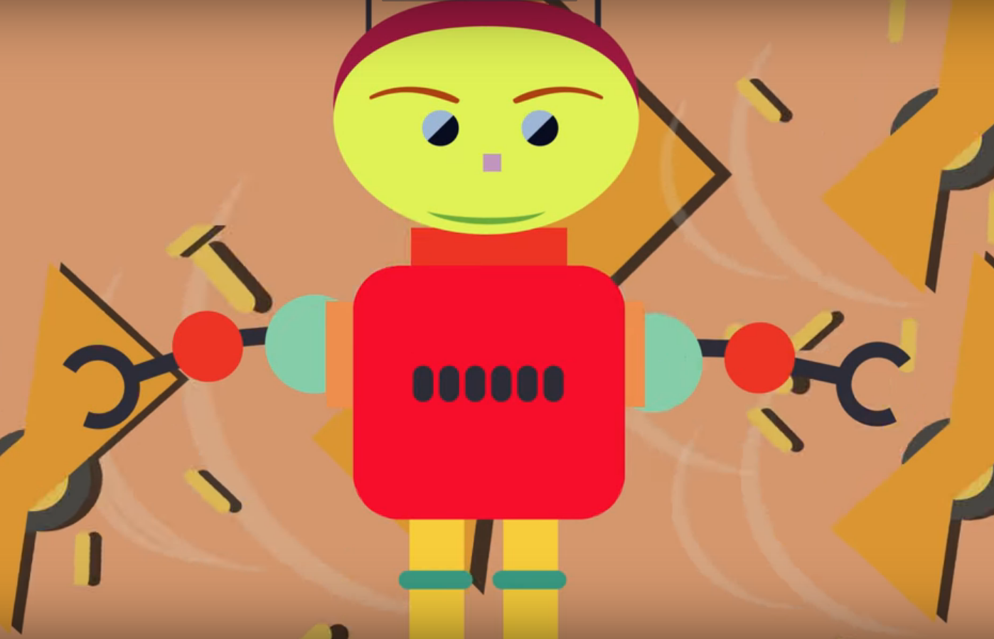 dancing robot cartoon