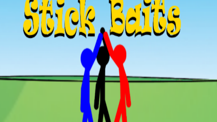 Stick Baits cartoon - Men fooling around