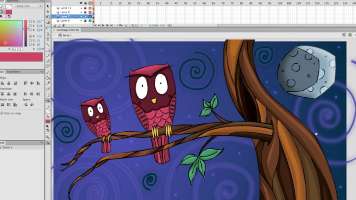 Cartoon Owls: Illustration Recording
