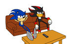 Sonic and Shadow Watch TV