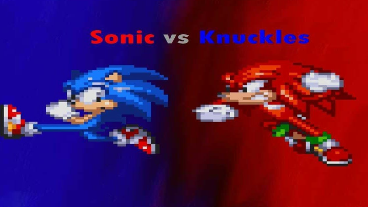 Sprite Animation, Knuckles & Tails Vs Sonic!