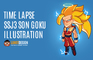 Time Lapse SSJ3 Son Goku Illustration