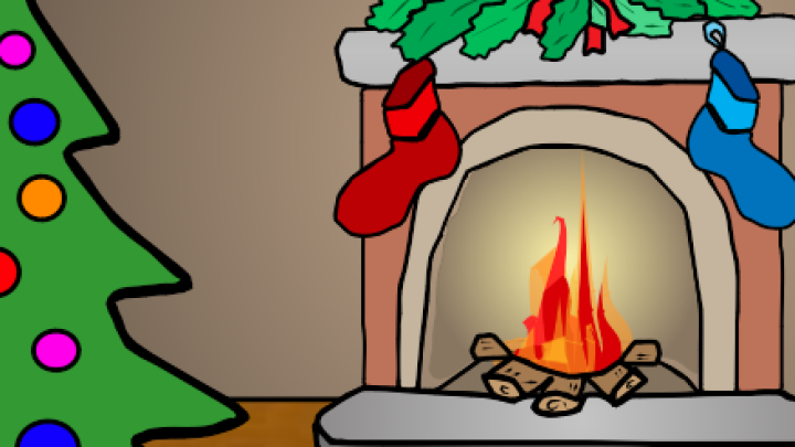 Christmas Fireplace Animation
