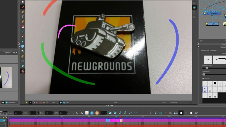 Time lapse for "Got my Newgrounds Pin!"