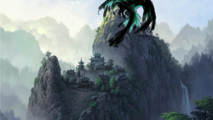 dragon by the mountain