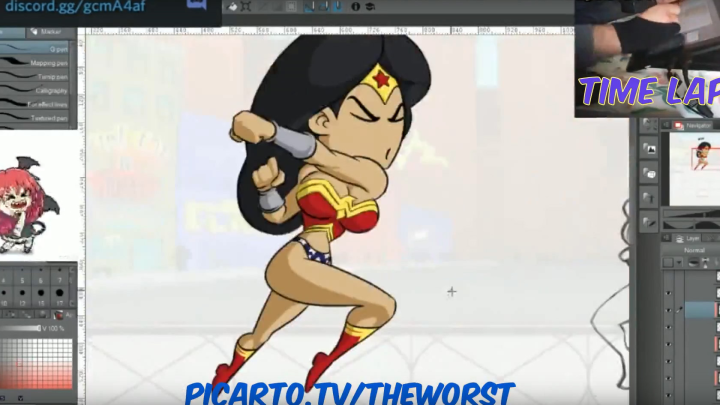 [GIBC] Wonder Woman "attack" sprite (time lapse)