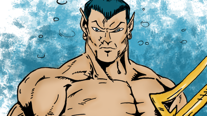 Namor "The Submariner" - Timelapse (Line And Color)