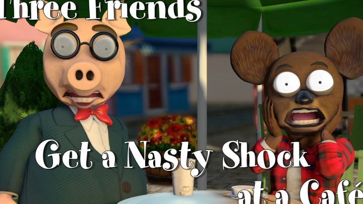 Three Friends Get a a Nasty Shock at a Cafe - NUTS AMUCK #3