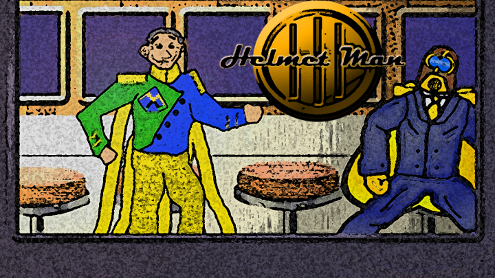 Helmet Man Episode 8 Super Heroes Eatting Pie