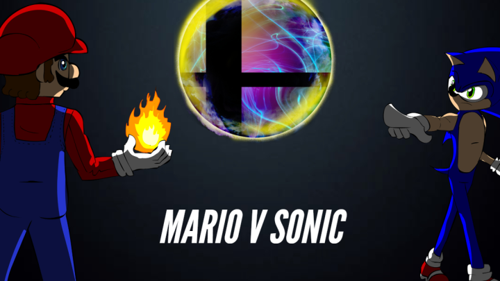 Smash Bros Switch animation Sonic versus Mario