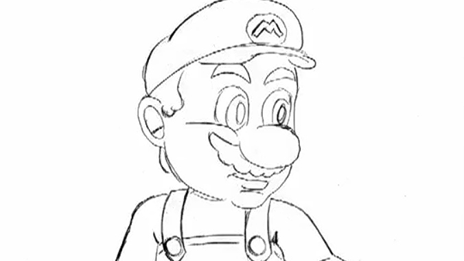 Super Mario Drawn Animation