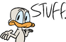 An incoherent fight between a duck and a platypus.