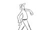 Enthusiastic walk cycle