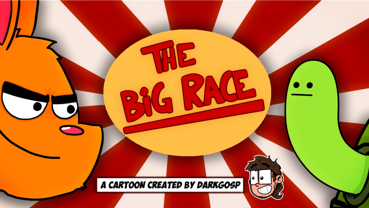The Big Race. A cartoon animation.