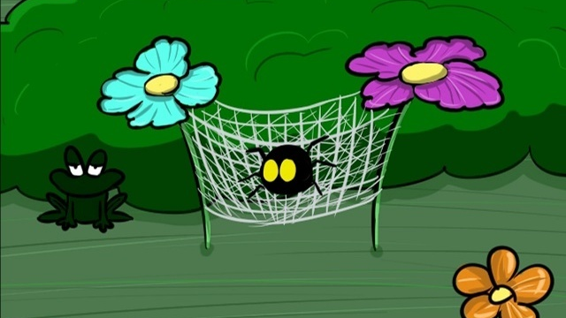 Spider in the garden ( cartoon animation )