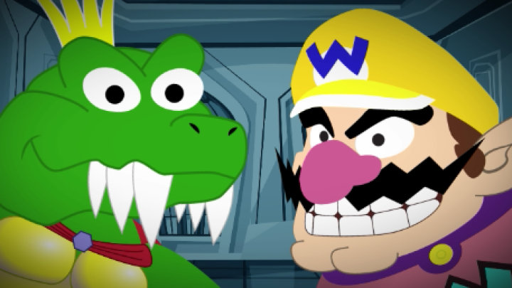Luigi scared by villains