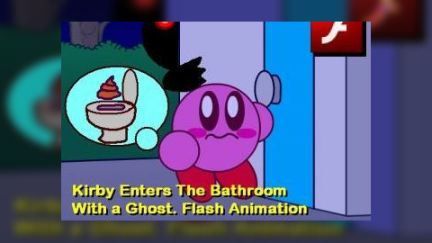 Kirby Enters The Bathroom With a Ghost.