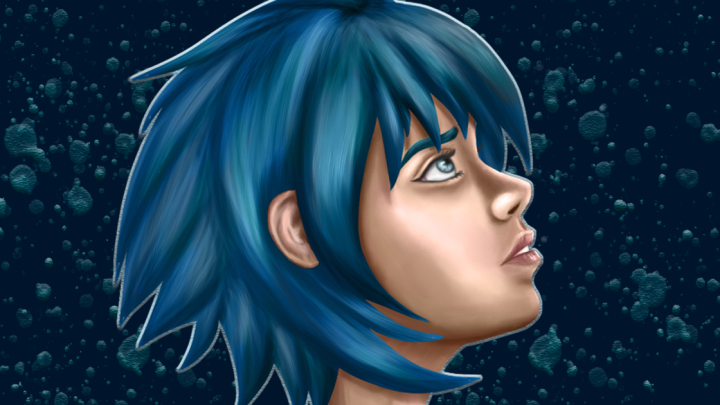 Blue Haired Girl Speedpaint