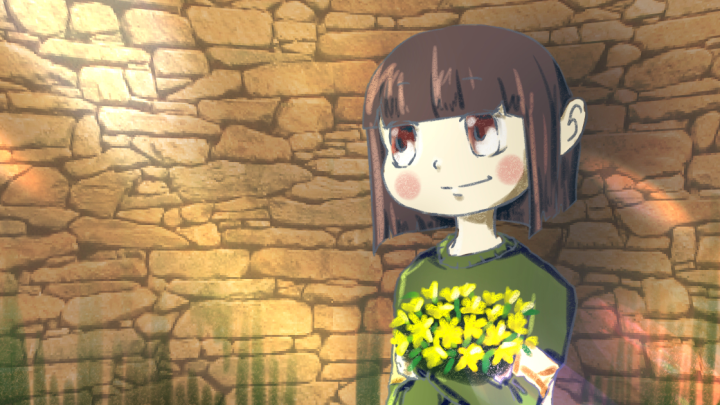 Chara and Golden Flowers-Undertale (animation test)