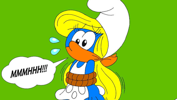 Escaping bound Smurfette Animated with sound,