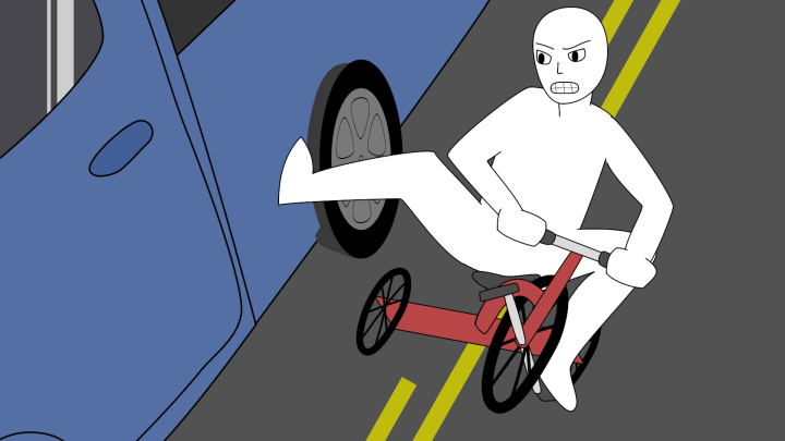 Not using the bike lane (animated story)