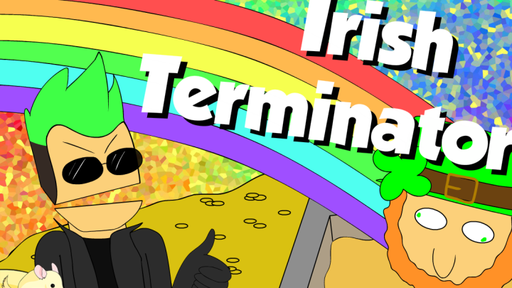Animation - The Irish Terminator in a beer pool!