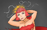 The Red Goddess in agony