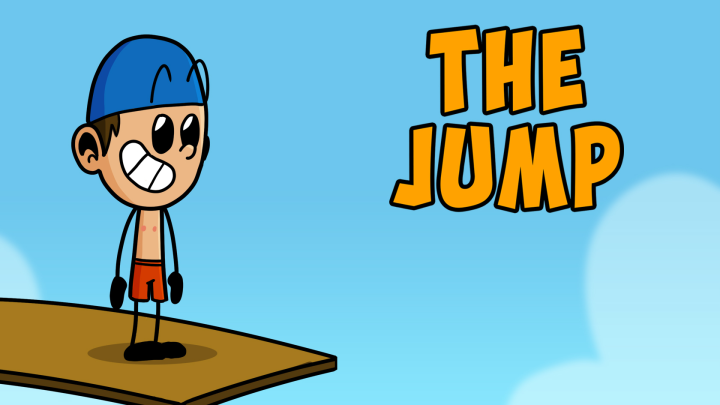 The Jump. A cartoon animation