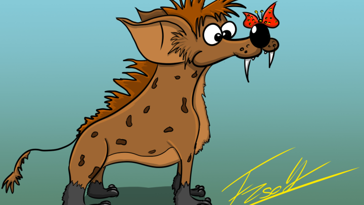 Let's Draw: Hyena (cartoon speed drawing)(clip stuido paint)