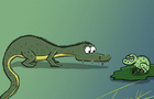 Let's Draw: Crocodile with Frog (cartoon speed drawing)(clip stuido paint)