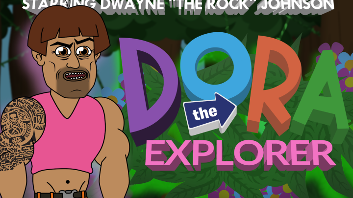 Dora the Explorer but it's Dwayne The Rock Johnson (Animation