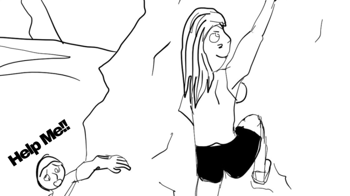 Rock Climbing With A Hot Girl (Animation/Sketch)