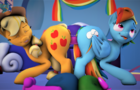 Rainbow Dash/Applejack Double dildo Animation