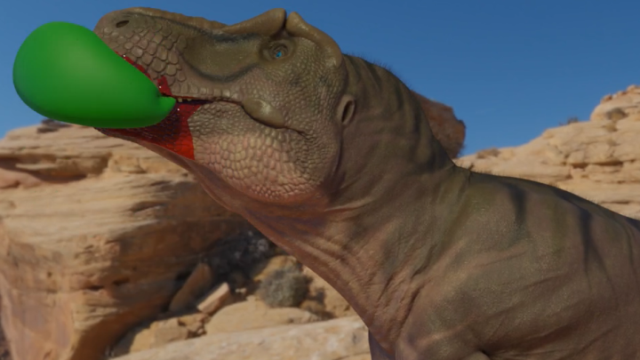 Tyrannosaurus Rex Stalking Prey (Blender 2.8)