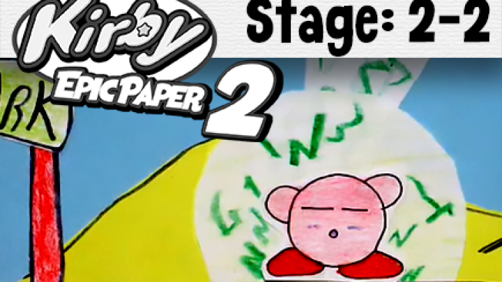 Kirby Epic Paper 2 STAGE 2-2: Munchy Park Entrance.