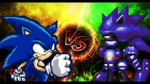 Sonic Vs. Mecha Sonic | Battle for Ultimate Power! (SMBZ inspired sprite animation)