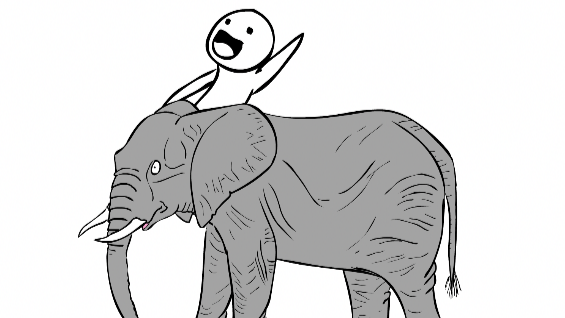 WOULD YOU RATHER RIDE ON THE BACK OF AN ELEPHANT OR HONEYBEE?