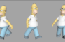 Homer Simpson Walk Cycle