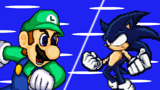 Luigi vs Semi Dark Sonic (version español)